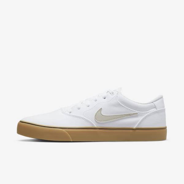 Dámské Skate Boty Nike SB Chron 2 Platene Bílé Světle Hnědé Světle Béžový | NK037ZQU