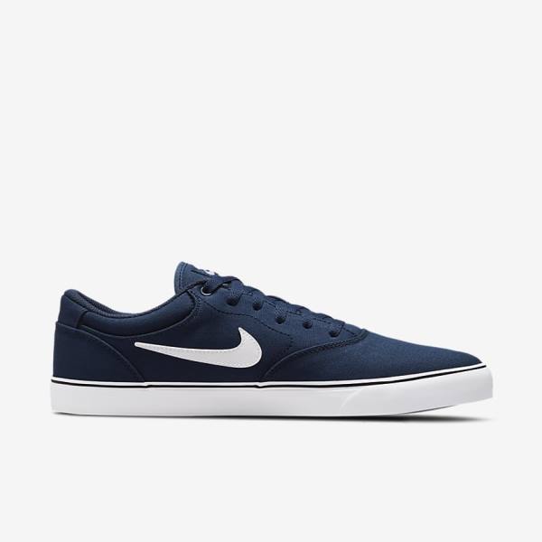 Dámské Skate Boty Nike SB Chron 2 Platene Tmavě Blankyt Tmavě Blankyt Černé Bílé | NK603CBU