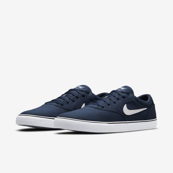 Dámské Skate Boty Nike SB Chron 2 Platene Tmavě Blankyt Tmavě Blankyt Černé Bílé | NK603CBU