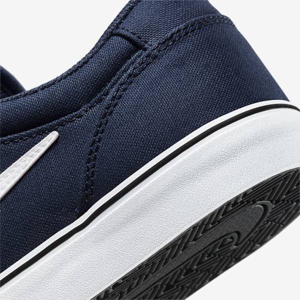 Dámské Skate Boty Nike SB Chron 2 Platene Tmavě Blankyt Tmavě Blankyt Černé Bílé | NK603CBU