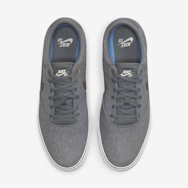 Dámské Skate Boty Nike SB Chron 2 Platene Premium Šedé Bílé | NK752LQJ