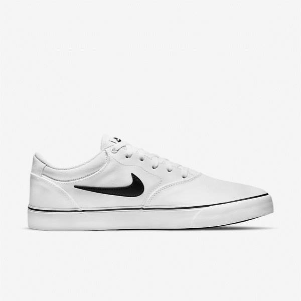 Dámské Skate Boty Nike SB Chron 2 Platene Bílé Černé | NK806YQI