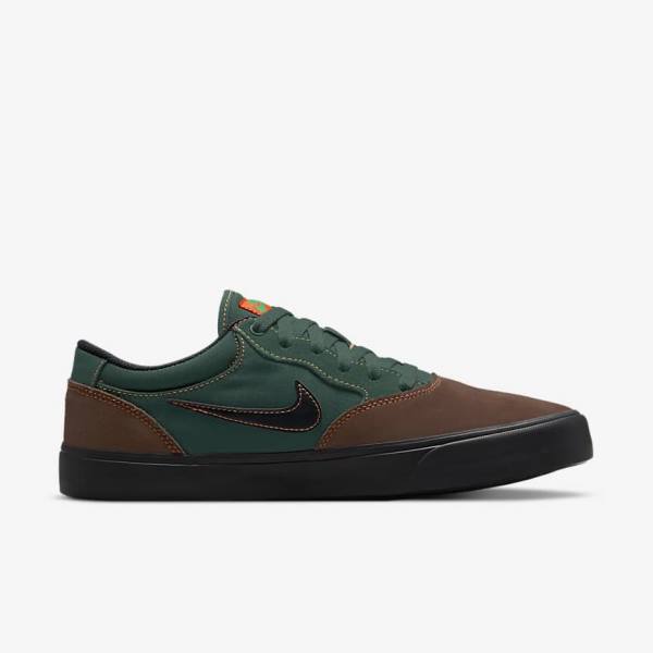 Dámské Skate Boty Nike SB Chron 2 Světle Čokolády Zelene Oranžové Černé | NK876LRV