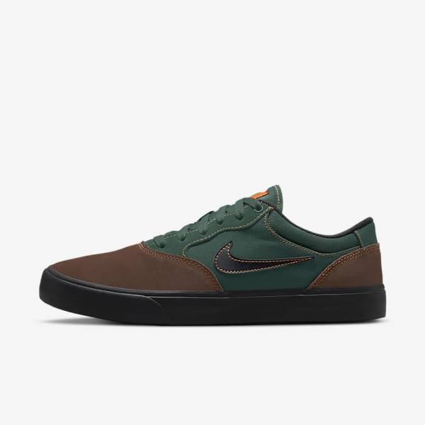 Dámské Skate Boty Nike SB Chron 2 Světle Čokolády Zelene Oranžové Černé | NK876LRV