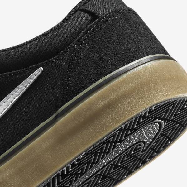 Dámské Skate Boty Nike SB Chron 2 Černé Světle Hnědé Bílé | NK610VFI