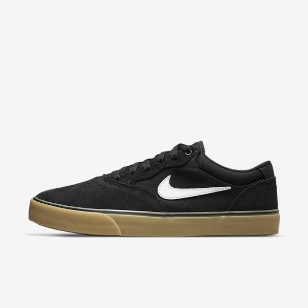 Dámské Skate Boty Nike SB Chron 2 Černé Světle Hnědé Bílé | NK610VFI