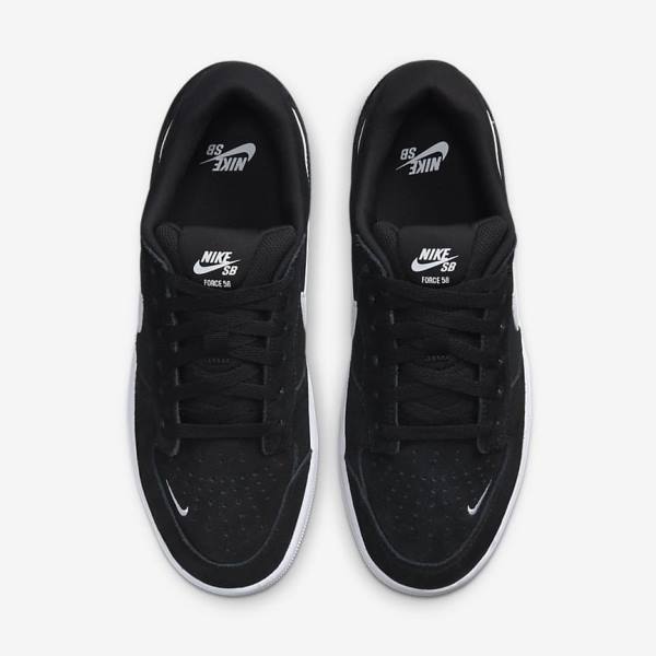 Dámské Skate Boty Nike SB Force 58 Černé Bílé | NK954ABX