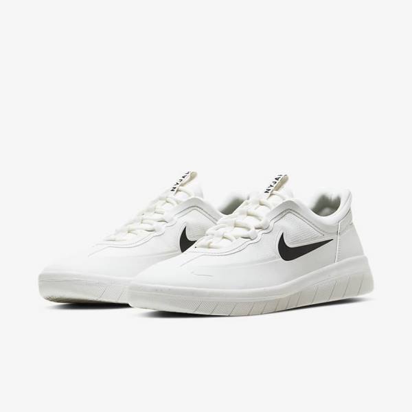 Dámské Skate Boty Nike SB Nyjah Free 2 Bílé Černé | NK719QAS