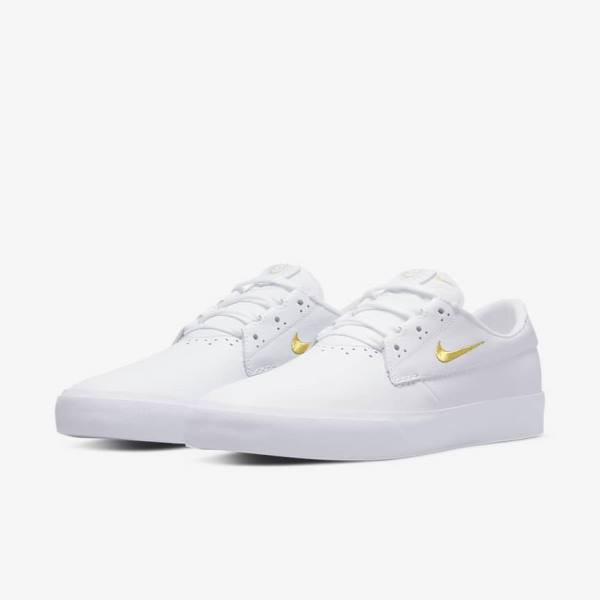 Dámské Skate Boty Nike SB Shane PRM Bílé Metal Zlaté | NK849SHY