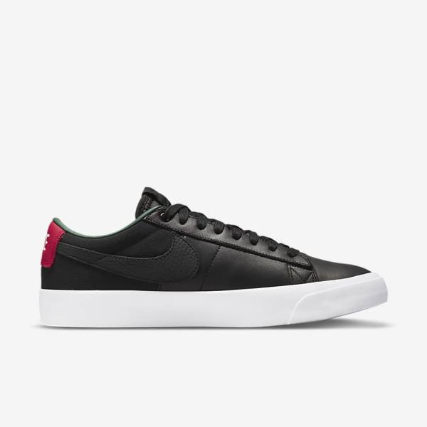 Dámské Skate Boty Nike SB Zoom Blazer Low Pro GT Premium Černé Červené Černé | NK438HGO