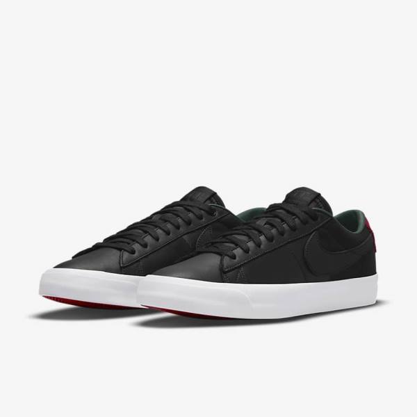 Dámské Skate Boty Nike SB Zoom Blazer Low Pro GT Premium Černé Červené Černé | NK438HGO