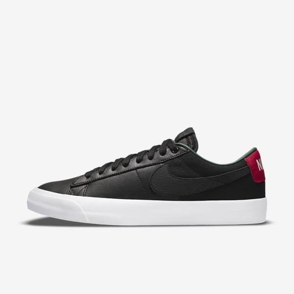 Dámské Skate Boty Nike SB Zoom Blazer Low Pro GT Premium Černé Červené Černé | NK438HGO