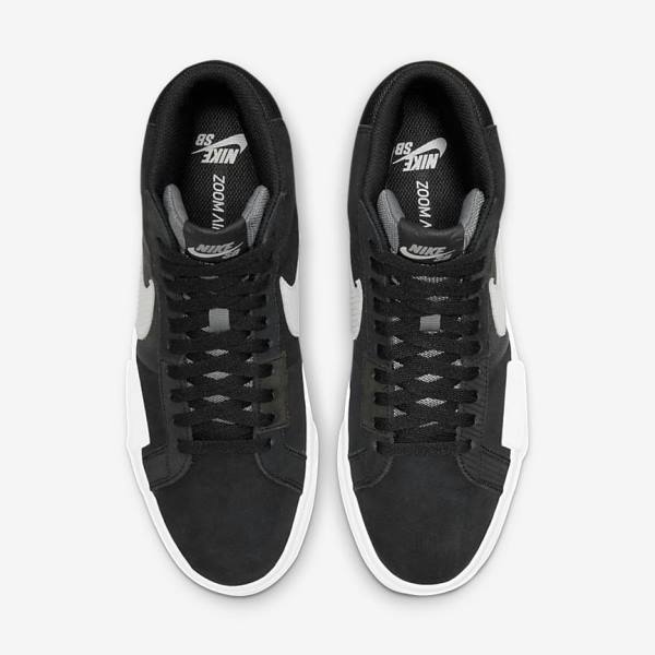 Dámské Skate Boty Nike SB Zoom Blazer Mid Premium Černé Šedé Bílé | NK017DOS