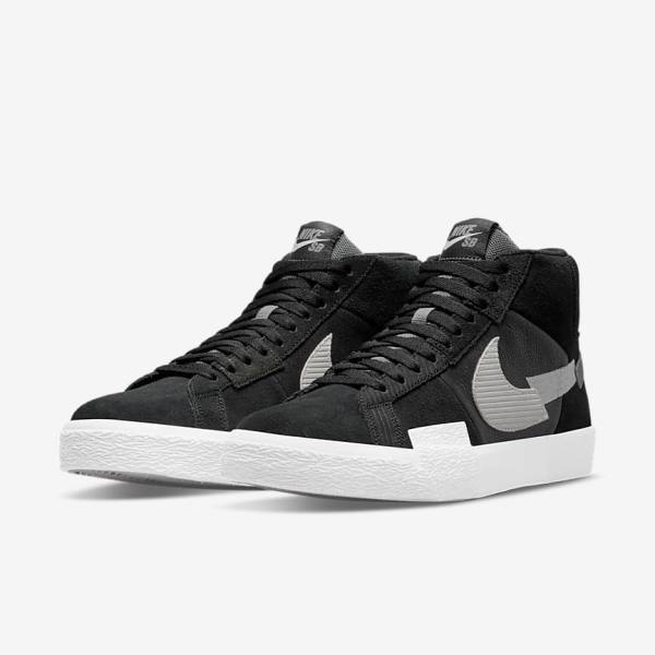 Dámské Skate Boty Nike SB Zoom Blazer Mid Premium Černé Šedé Bílé | NK017DOS