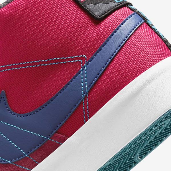 Dámské Skate Boty Nike SB Zoom Blazer Mid Premium Růžové Blankyt Královská Modrá Blankyt | NK562SVD