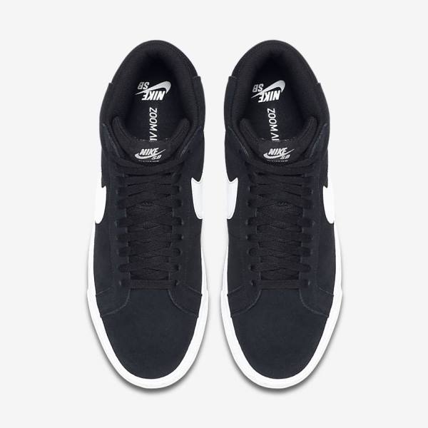 Dámské Skate Boty Nike SB Zoom Blazer Mid Černé Bílé | NK584VMB