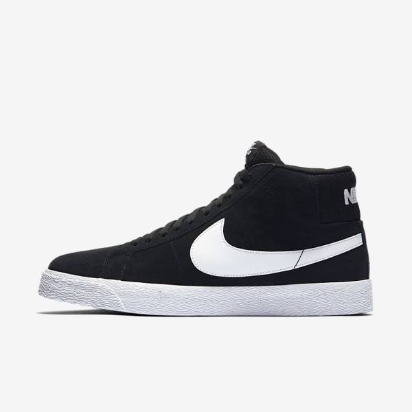 Dámské Skate Boty Nike SB Zoom Blazer Mid Černé Bílé | NK584VMB