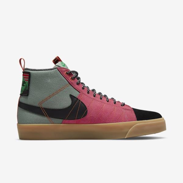 Dámské Skate Boty Nike SB Zoom Blazer Mid Premium Bílé Hnědé Černé | NK691VIG