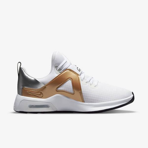 Dámské Sportovní Boty Nike Air Max Bella TR 5 Bílé Metal Stříbrné Metal Zlaté Černé | NK307ZCJ