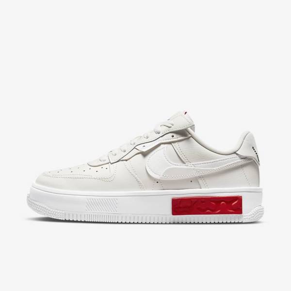 Dámské Tenisky Nike Air Force 1 Fontanka Bílé Červené | NK149PYD