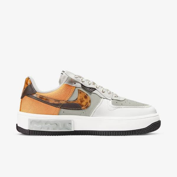 Dámské Tenisky Nike Air Force 1 Fontanka Hnědé Světle Béžový Žluté | NK631GSA