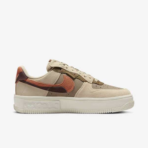 Dámské Tenisky Nike Air Force 1 Fontanka Vínové Hnědožlutý | NK746BTR