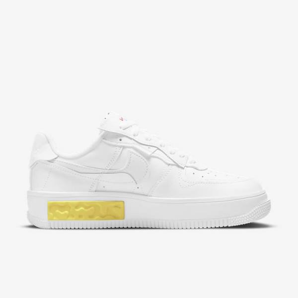 Dámské Tenisky Nike Air Force 1 Fontanka Bílé Žluté Bílé | NK789VOY