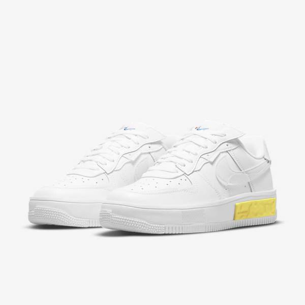 Dámské Tenisky Nike Air Force 1 Fontanka Bílé Žluté Bílé | NK789VOY