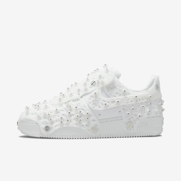 Dámské Tenisky Nike Air Force 1 LXX x Swarovski Bílé Metal Stříbrné Bílé | NK672MZX