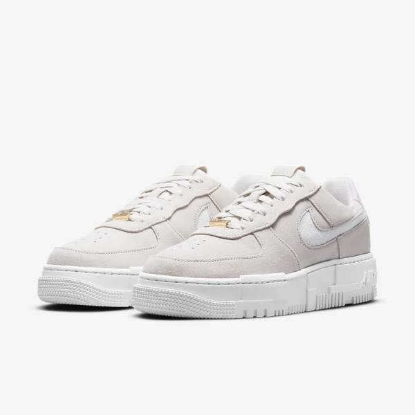 Dámské Tenisky Nike Air Force 1 Pixel Bílé Světle Béžový Růžové | NK340FVU