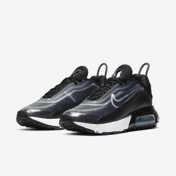 Dámské Tenisky Nike Air Max 2090 Černé Metal Stříbrné Bílé | NK673OKA