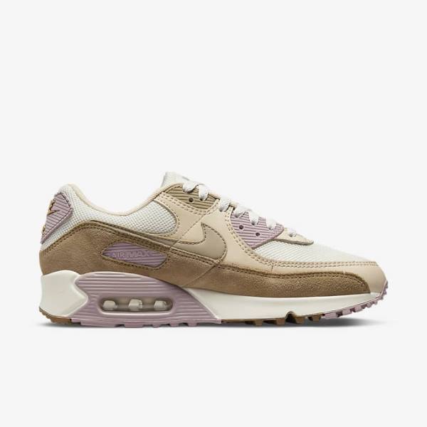 Dámské Tenisky Nike Air Max 90 Hnědé Světle Fialové Hnědožlutý | NK813DHM