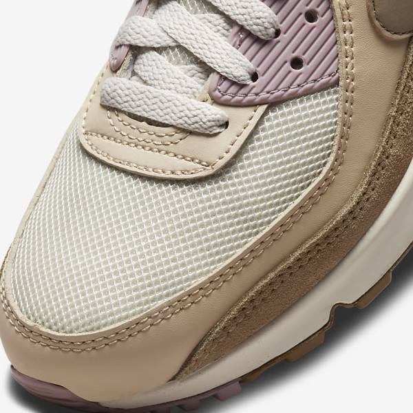 Dámské Tenisky Nike Air Max 90 Hnědé Světle Fialové Hnědožlutý | NK813DHM