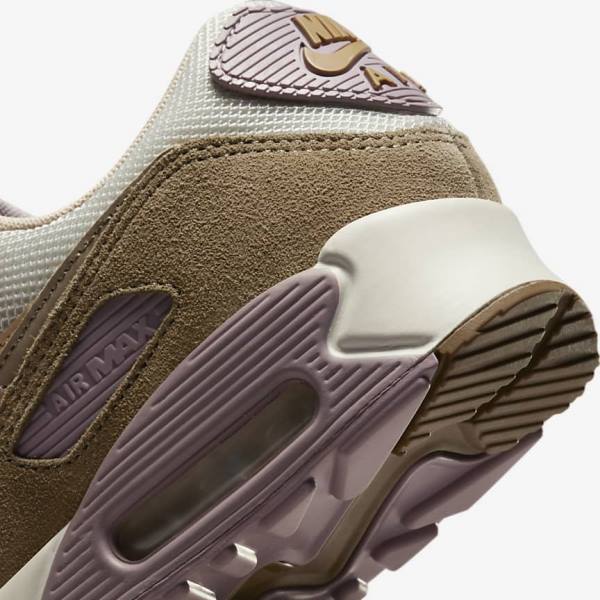 Dámské Tenisky Nike Air Max 90 Hnědé Světle Fialové Hnědožlutý | NK813DHM