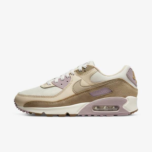 Dámské Tenisky Nike Air Max 90 Hnědé Světle Fialové Hnědožlutý | NK813DHM