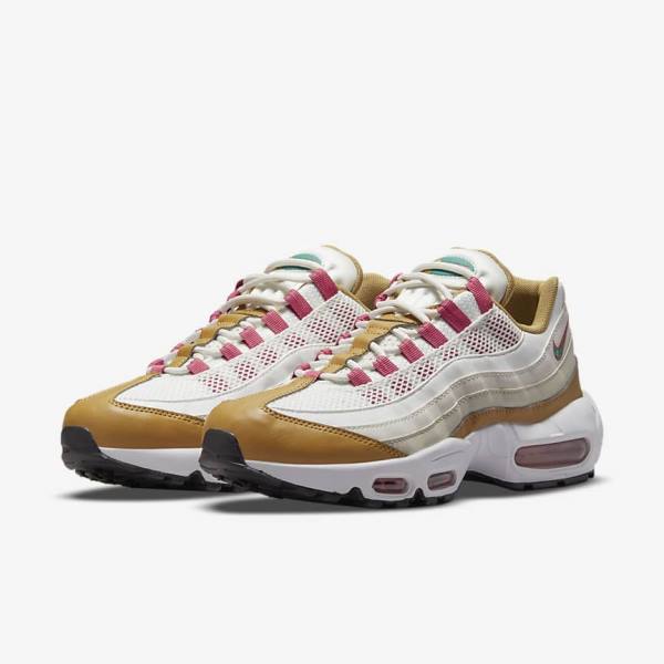 Dámské Tenisky Nike Air Max 95 Bílé Hnědé Zelene | NK493VDR