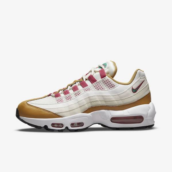 Dámské Tenisky Nike Air Max 95 Bílé Hnědé Zelene | NK493VDR