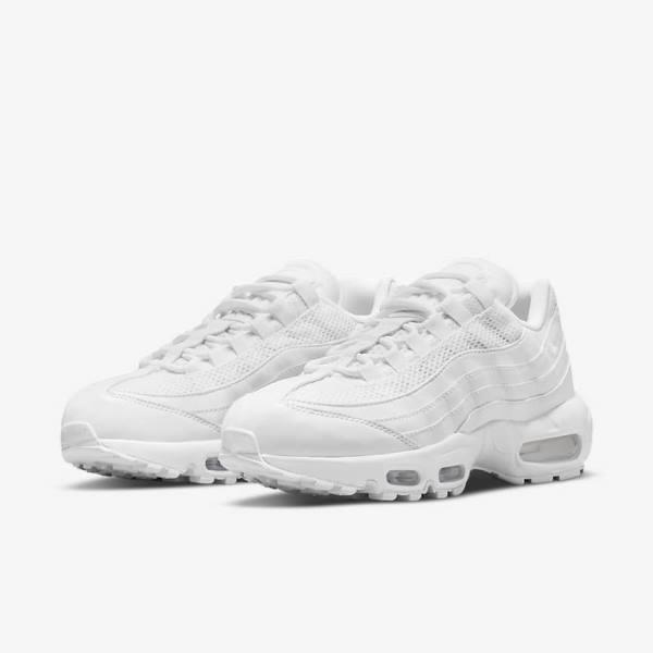 Dámské Tenisky Nike Air Max 95 Bílé Metal Stříbrné Bílé | NK370ZKW