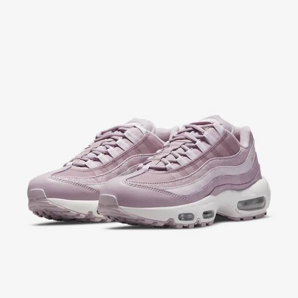 Dámské Tenisky Nike Air Max 95 Fialové Bílé Metal Stříbrné | NK278YLM