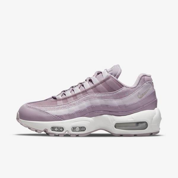 Dámské Tenisky Nike Air Max 95 Fialové Bílé Metal Stříbrné | NK278YLM