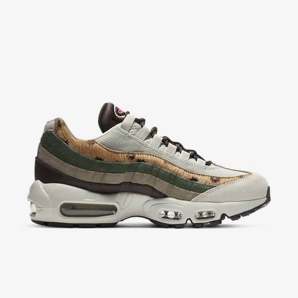 Dámské Tenisky Nike Air Max 95 Premium Světle Béžový Hnědé Olivy Zelené Šedé Bílé | NK372NLB