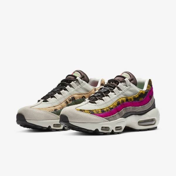 Dámské Tenisky Nike Air Max 95 Premium Světle Béžový Hnědé Olivy Zelené Šedé Bílé | NK372NLB