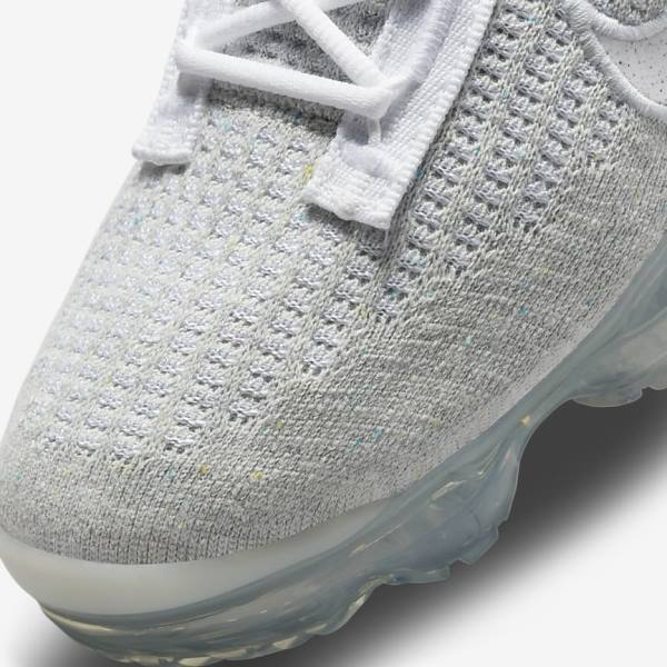 Dámské Tenisky Nike Air VaporMax 2021 FK Bílé Platina Metal Stříbrné Bílé | NK642OZL