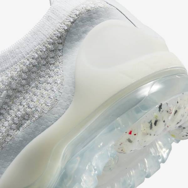 Dámské Tenisky Nike Air VaporMax 2021 FK Bílé Platina Metal Stříbrné Bílé | NK642OZL