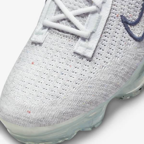 Dámské Tenisky Nike Air VaporMax 2021 Flyknit Tmavě Blankyt Bílé | NK964KLF