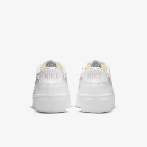 Dámské Tenisky Nike Blazer Low Platformy Bílé Černé Růžové | NK106VPJ