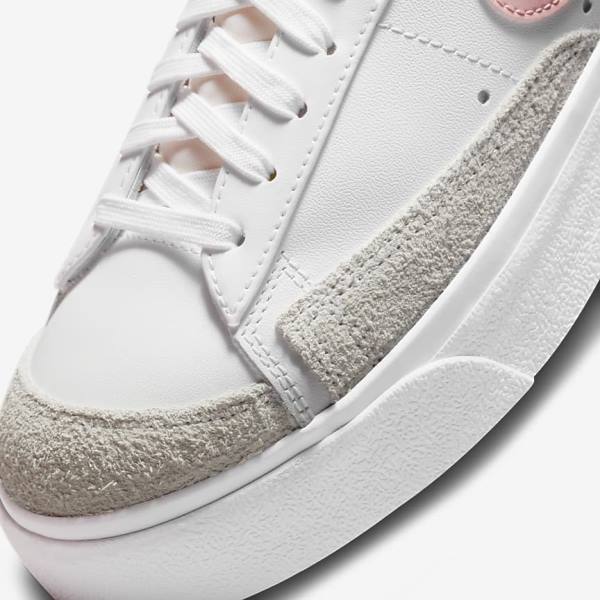 Dámské Tenisky Nike Blazer Low Platformy Bílé Černé Růžové | NK106VPJ