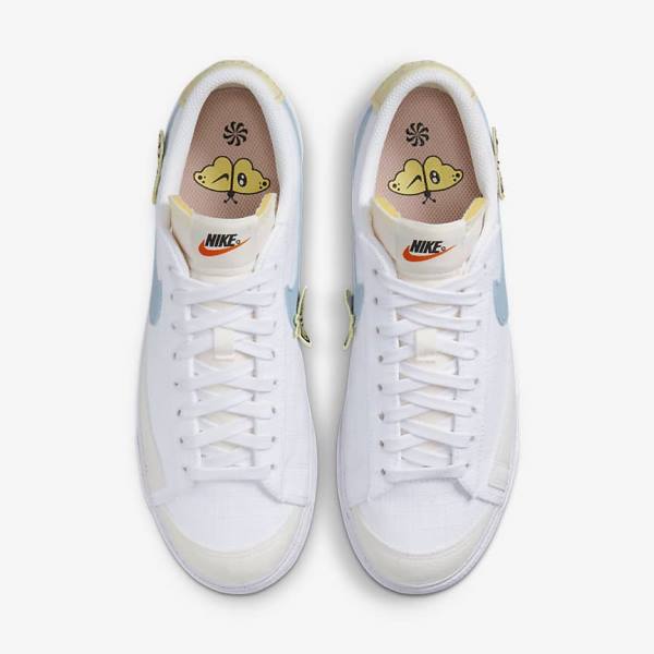 Dámské Tenisky Nike Blazer Low Platformy Next Nature Bílé Růžové Bílé Blankyt | NK142GAM