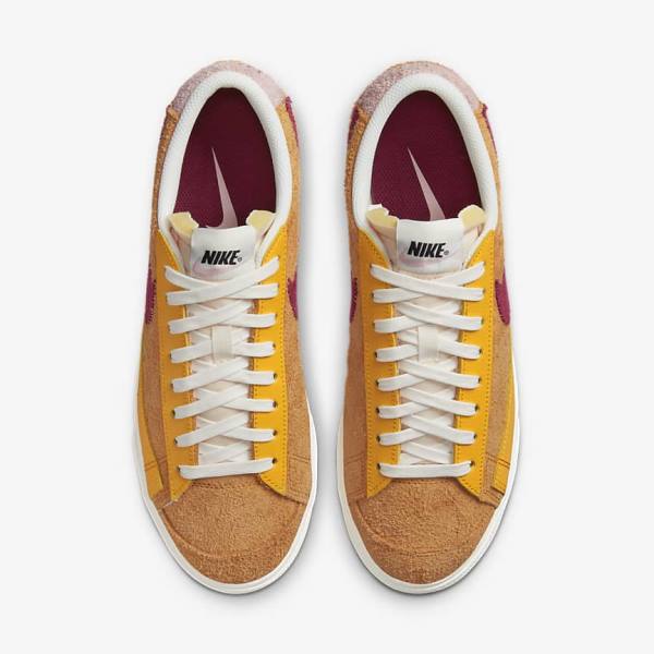 Dámské Tenisky Nike Blazer Low Platformy Zlaté Růžové Vínové | NK348RDV