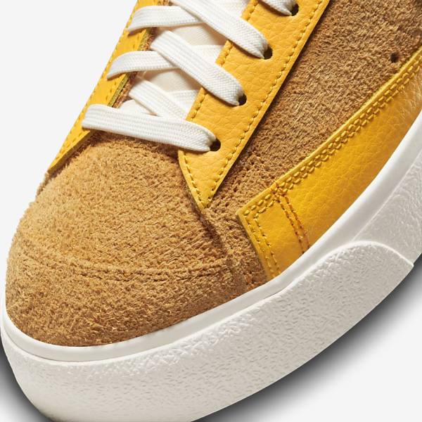 Dámské Tenisky Nike Blazer Low Platformy Zlaté Růžové Vínové | NK348RDV